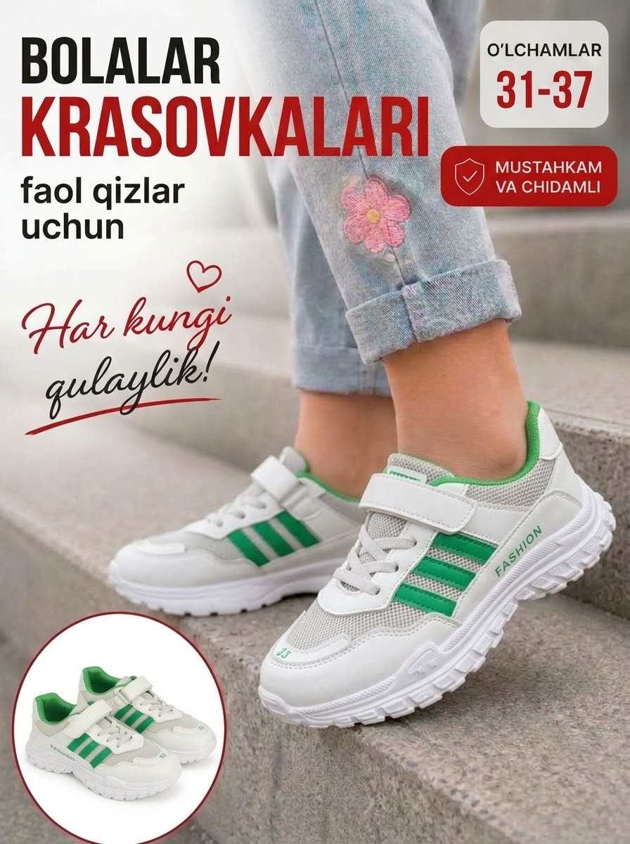 Ayollar va qizlar uchun krossovkalar va kedlar, bir o‘lcham kichik poyabzallar