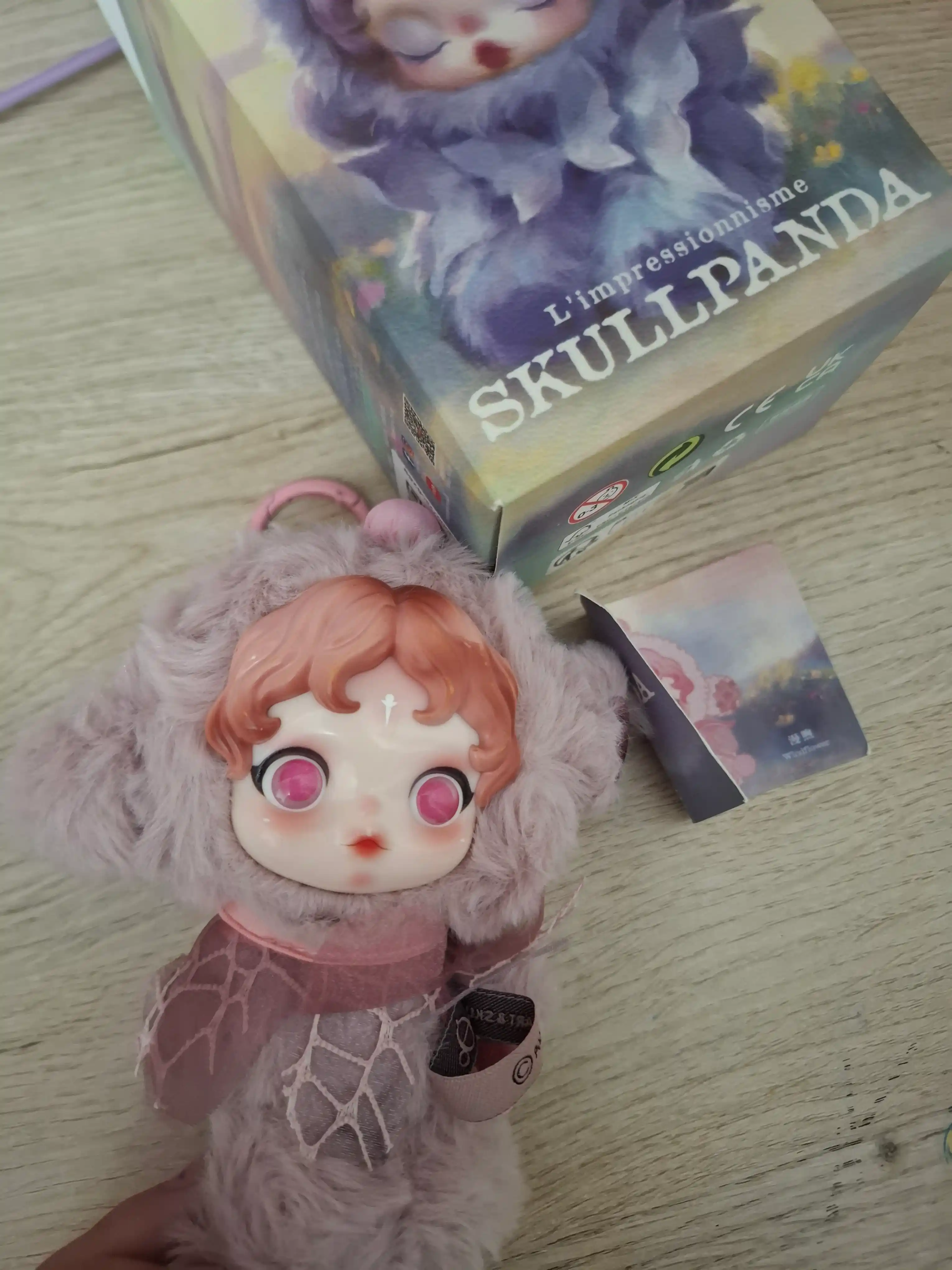 SKULLPANDA labubu kollektsiyallari yumshoq o'yinchoq to'plamlari, brelok