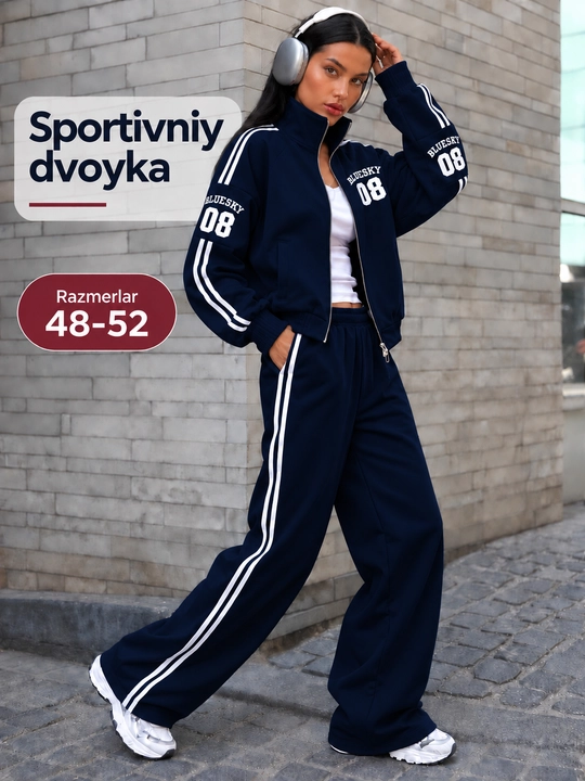 Ayollar uchun sport kastyumi davoykali, ayollar uchun dvoyka, Qizlar uchun dvoyka 48-52