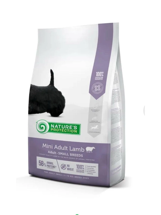 Сухой корм Nature's Protection Mini Adult Lamb Small Breeds для мини пород на ягненке 2 кг - 