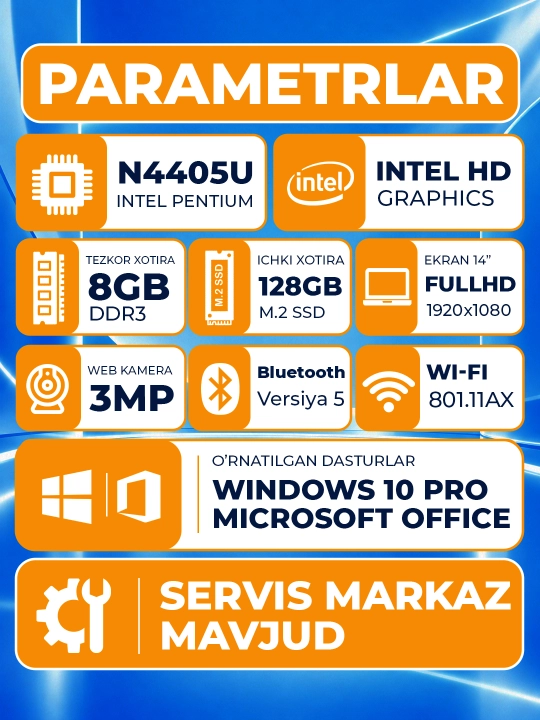 BIKON Ноутбук 14" — Windows, для офиса, учёбы, работы и дома, универсальный ноутбук