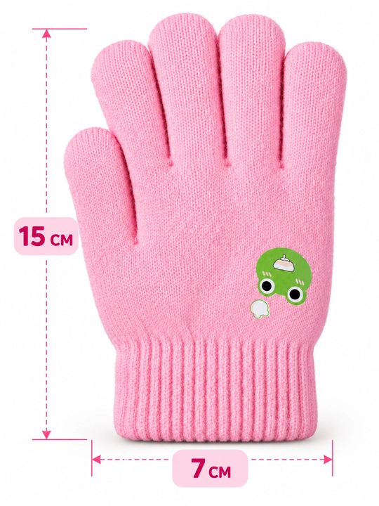Qishki, bolalar qo‘lqoplari, qiz bolalar uchun, 4-6 yoshgacha