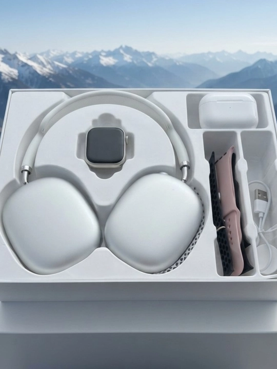 AirPods, katta simsiz naushnik va Smart Watch, qo‘shimcha remeshoklar bilan - 