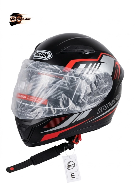 Mototsikl va skuter uchun to'liq yopiq (full-face) motoshlem MEIAN, DOT sertifikatli