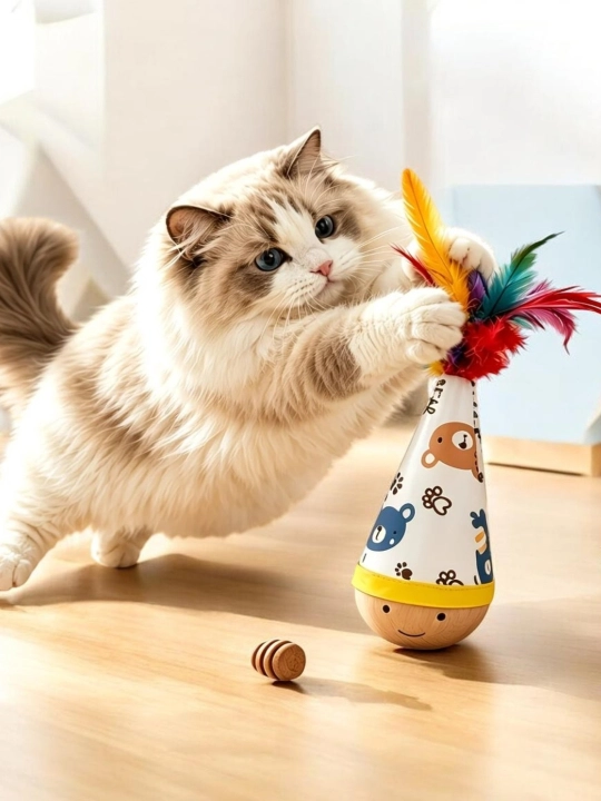 Игрушка для кошек с мятным шариком