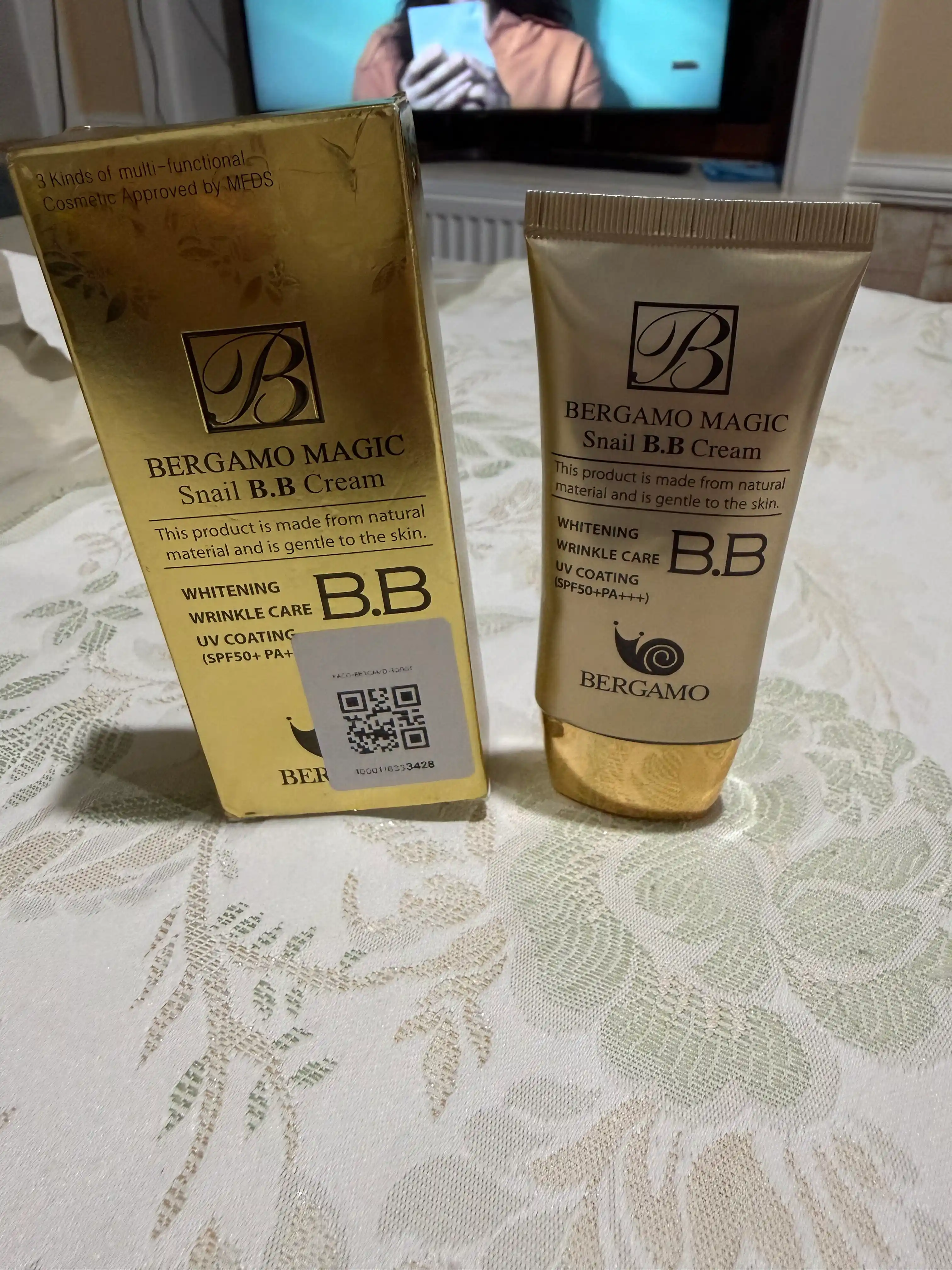 Тональный крем для лица Bergamo CROME SNAIL BB SPF50, многофункциональный отбеливающий, 50