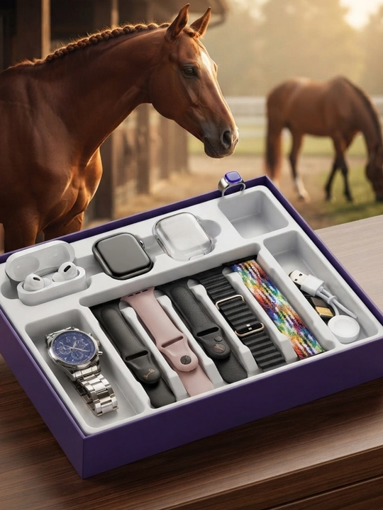 Qo‘l soati, uzuk, AirPods va Smart Watch, qo‘shimcha remeshoklar bilan - 