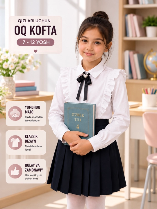 Белые рубашки, школьная форма для девочек белая блузка, блузка, рубашка - 