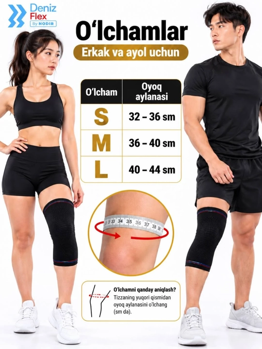 Tizza bandaji, sport va kundalik uchun, erkak va ayollar, Deniz Flex By NODIR, S, M, L