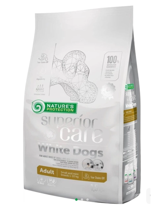 Nature’s Protection Superior сухой корм для собак с белой шерстью 1.5 кг - 