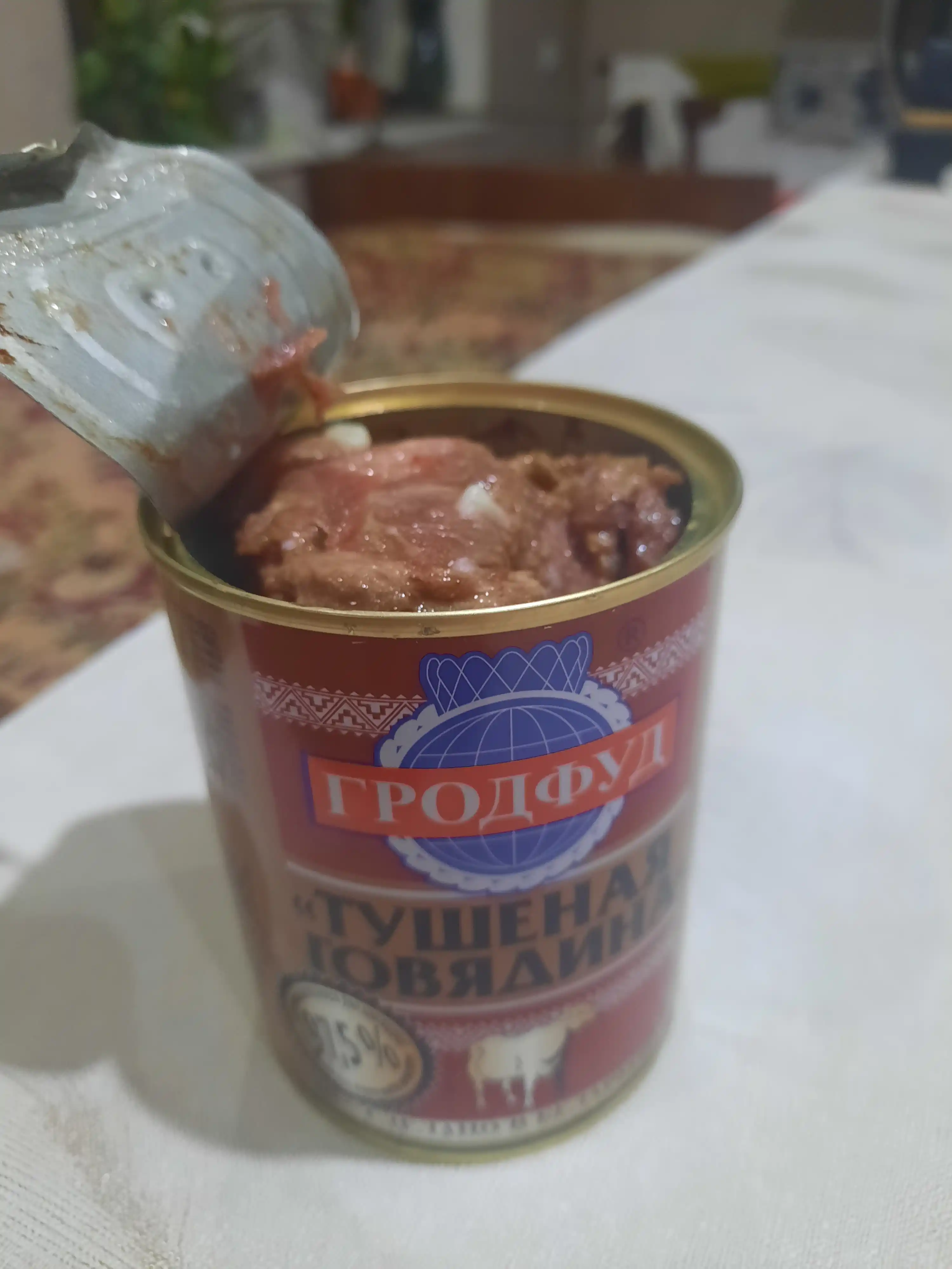 Тушёнка Grodfood говяжья, 338 г