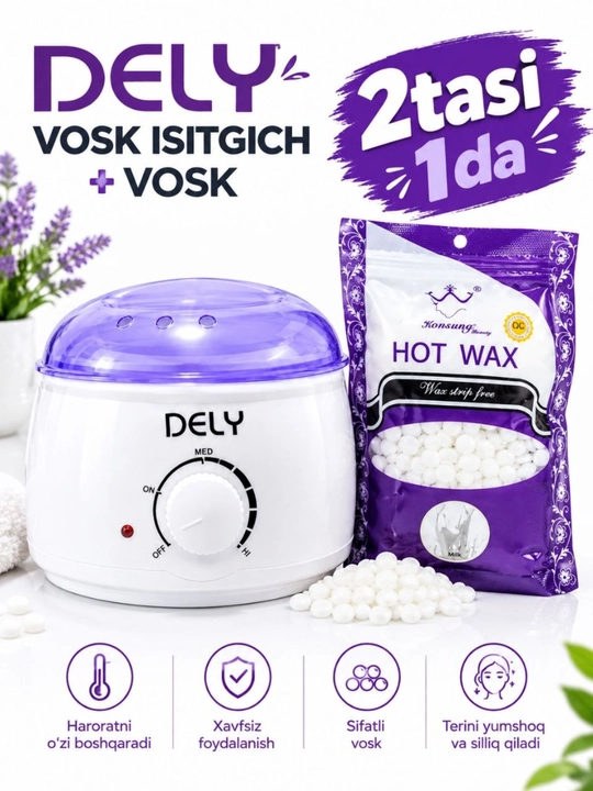 Vosk isitgich, hot wax, depilyatsiya voski, issiq vosk, vosk granulasi - 