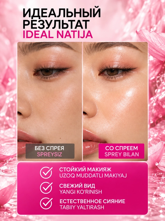 Makiyaj uchun MAC Fix+ fiksatsiyalovchi spreyi, 100 ml, 2 xil variantda