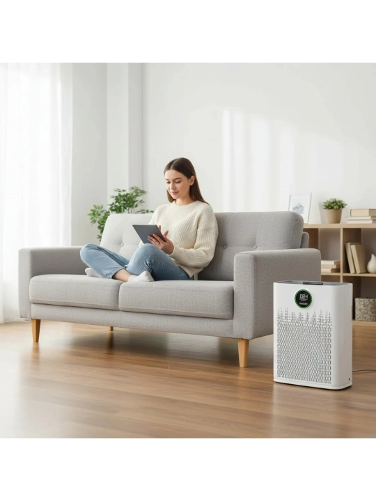 Очиститель воздуха Yesido EC23, до 25 м², 3-слойный HEPA-фильтр, управление по Wi-Fi