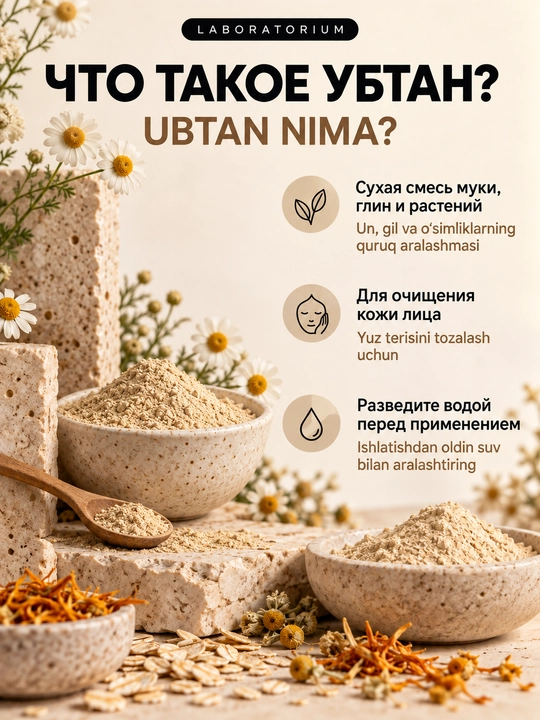 Убтан-скраб для лица и тела Laboratorium, 100 мл, для сухой, нормальной или жирной кожи