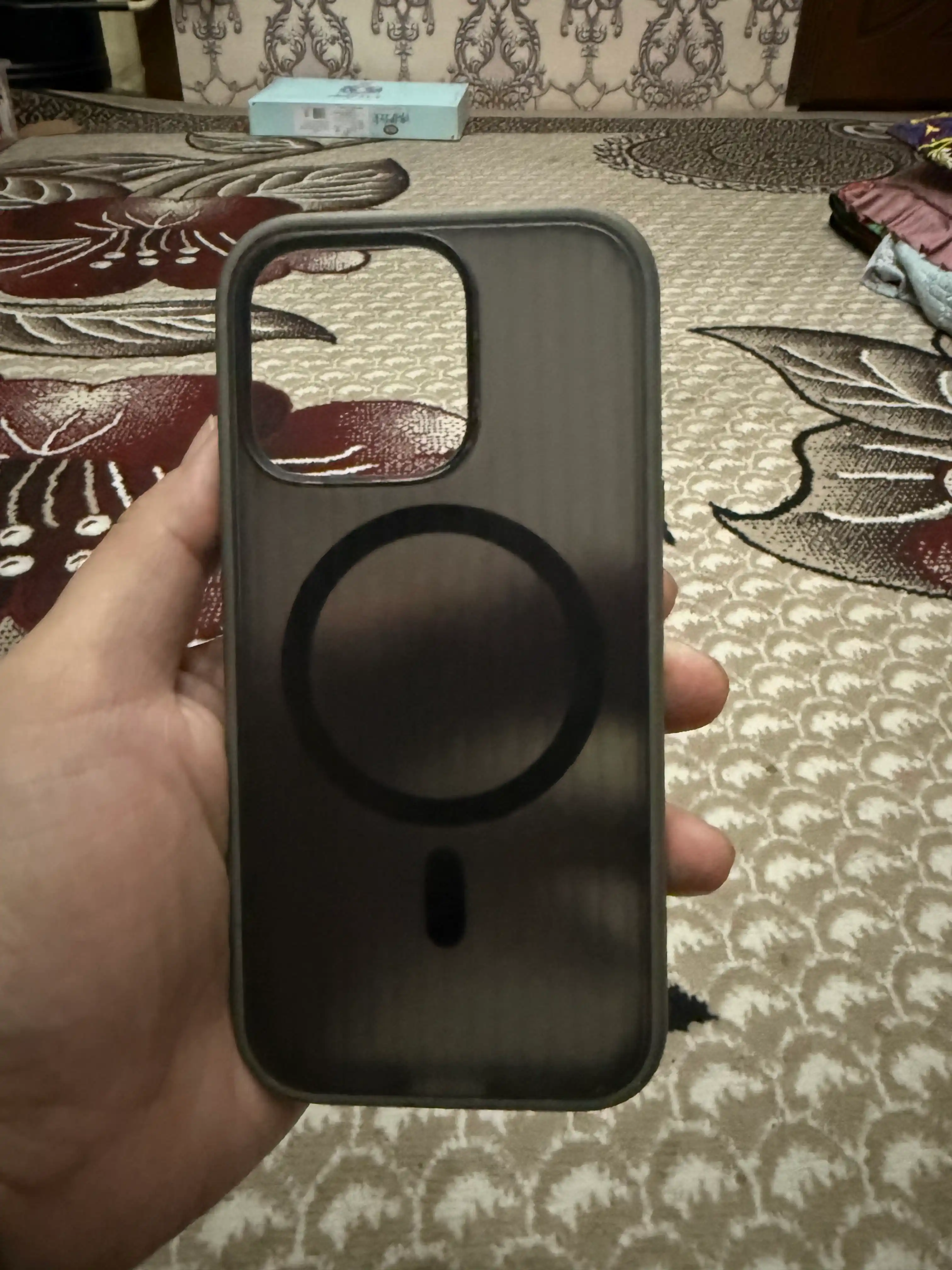 IPhone 15/16 Pro/Max uchun to‘lqinli teksturali MagSafe bilan mos himoya qoplamasi
