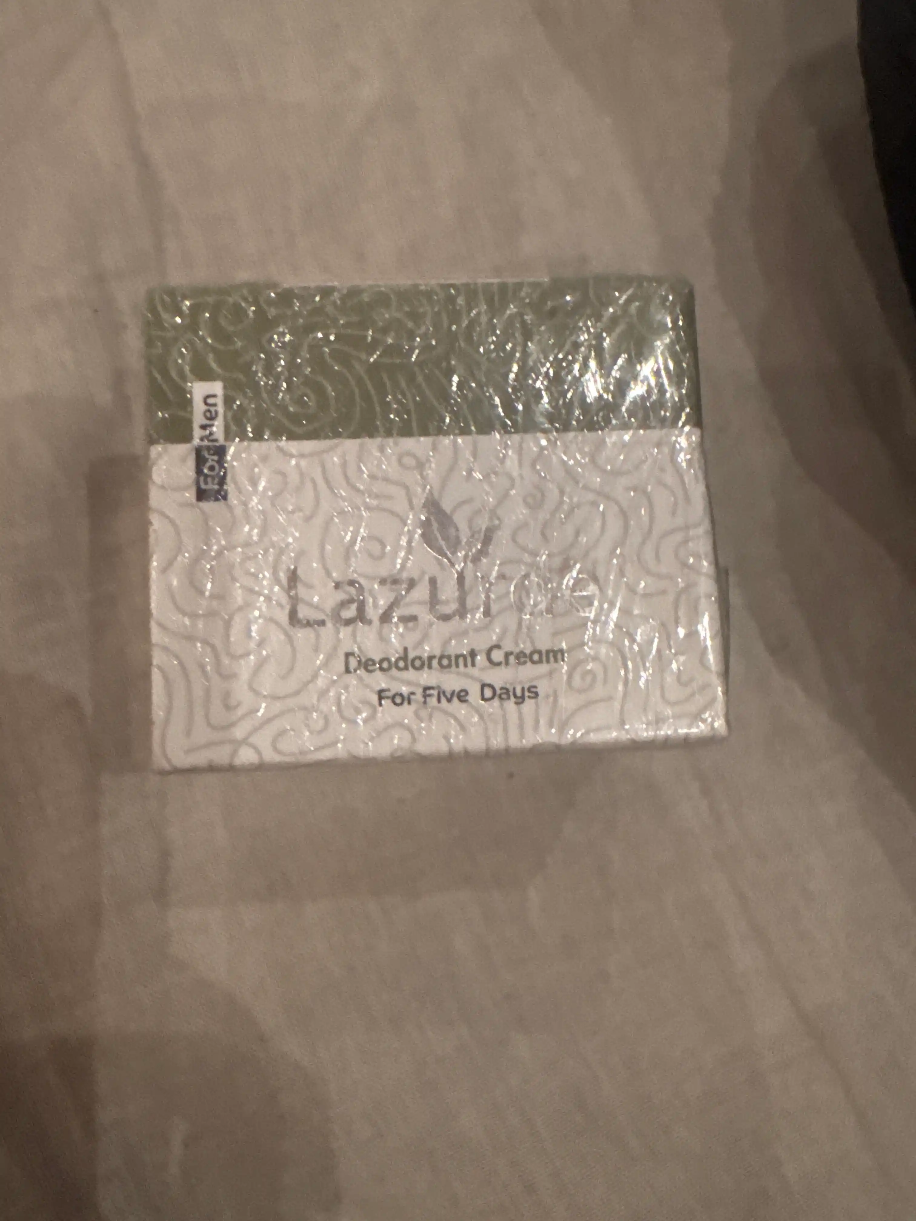 Lazurde Ayollar uchun dezodorant, ter hidiga qarshi antiperspirant krem, 50 gr
