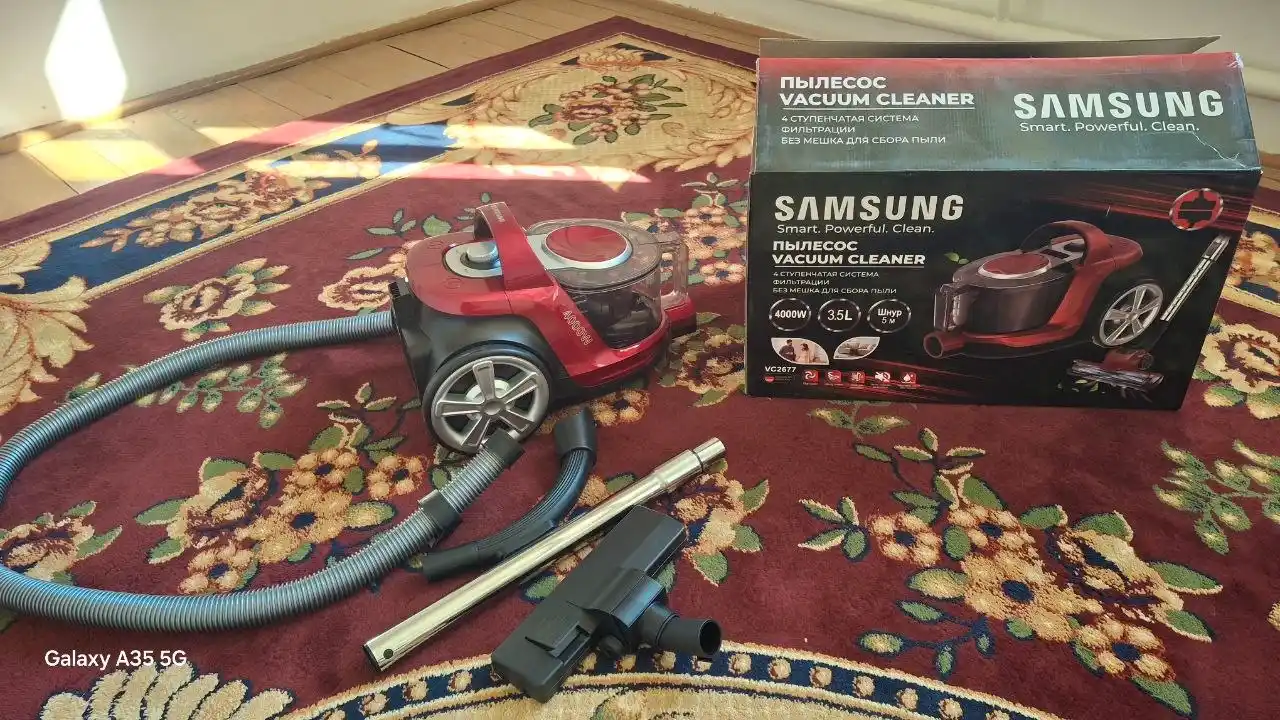 Пылесос Samsung , 4000w, 3.5 л, с телескопической трубкой, с HEPA фильтром