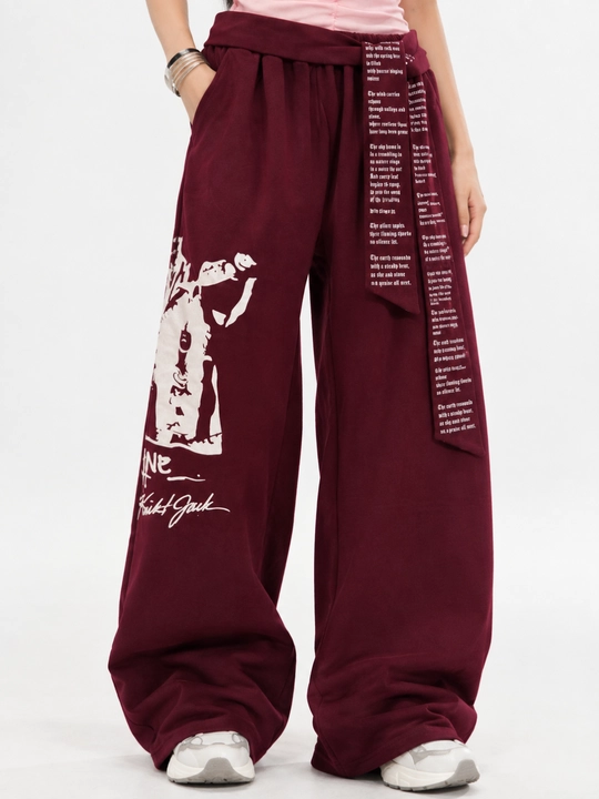 Ayollar uchun oversayz keng sport shim jogger, erkin fason, qulay kundalik kiyim 44-50
