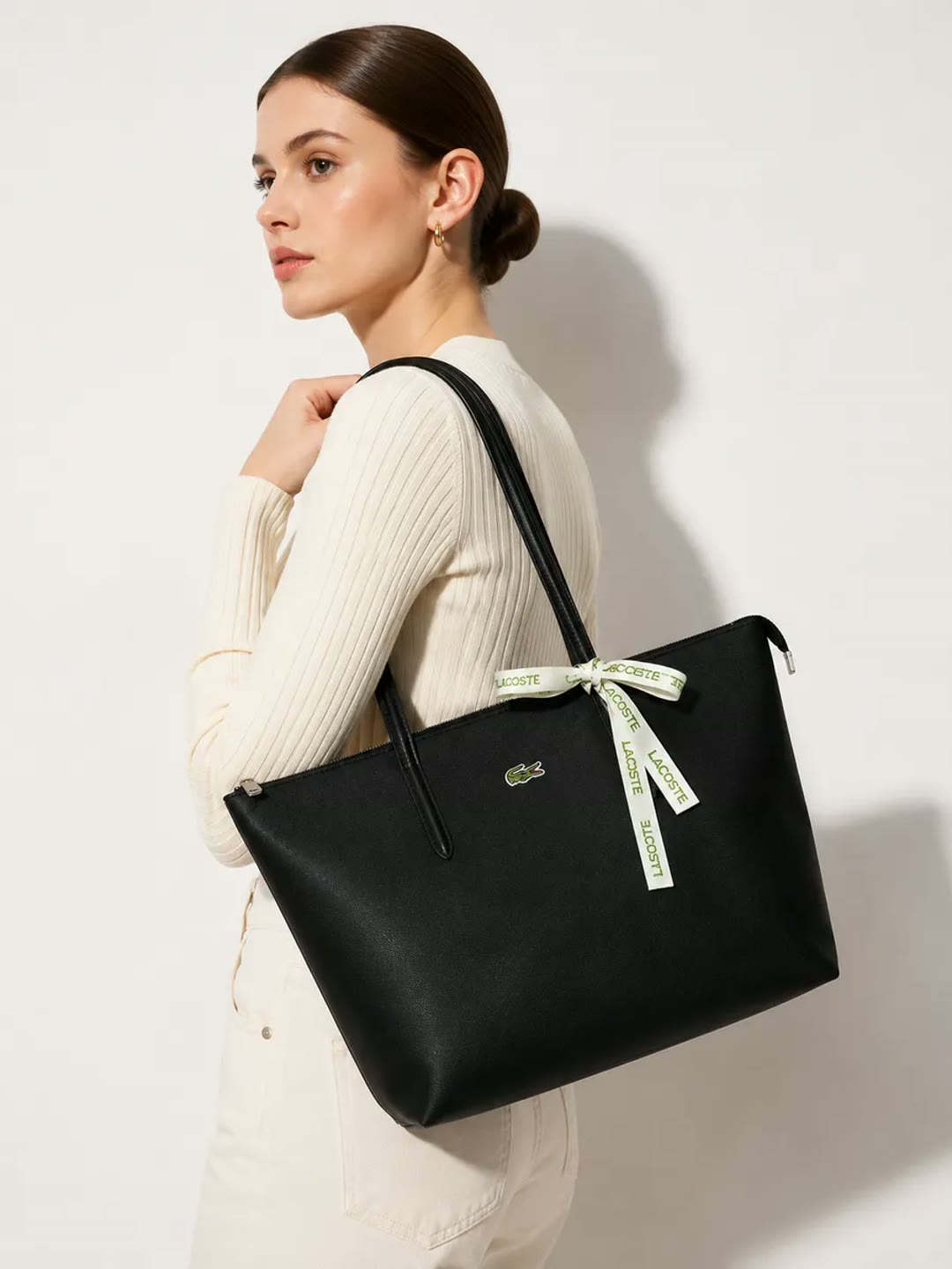 Sumka ayollar uchun katta hajmdagi Lacoste uslubida shopper tout sumkasi