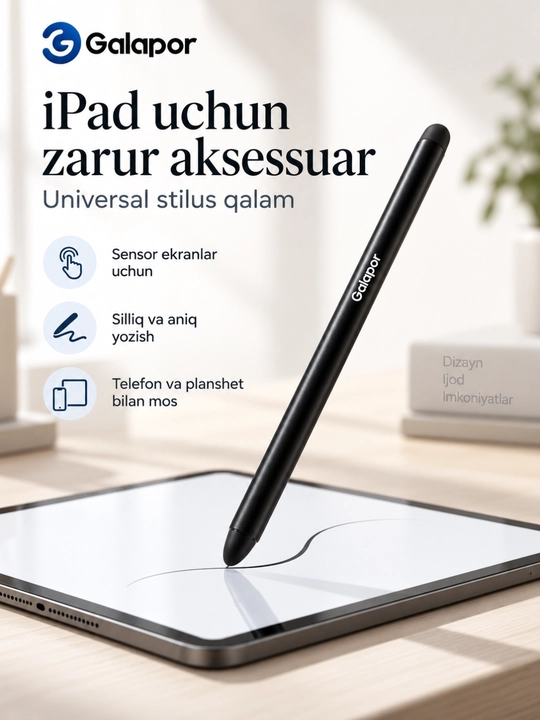 Universal stilus qalam telefon va planshet uchun, sensorli ekran, 3 xil variant - 