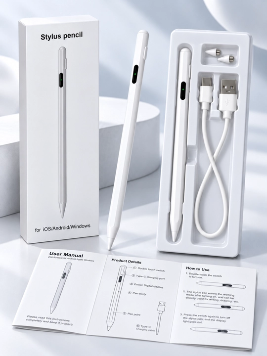 Universal stilus qalam telefon va planshet uchun, sensorli ekran, 3 xil variant