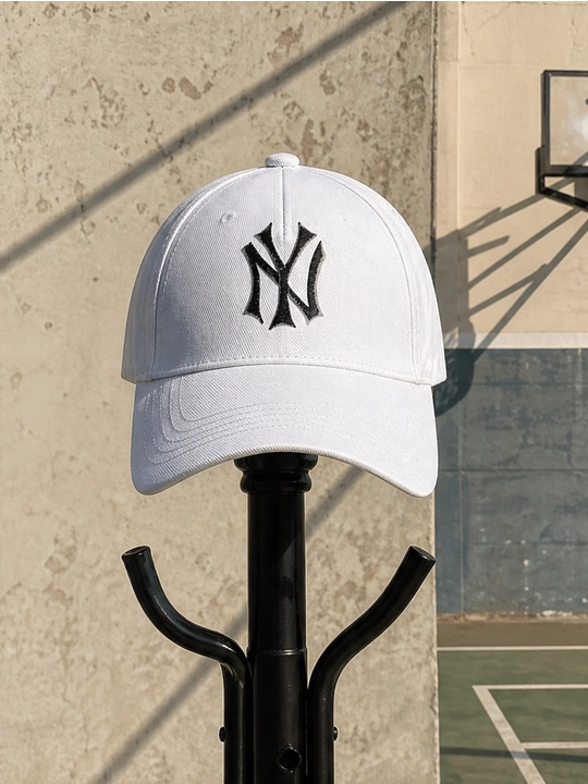 NY monogrammali printli 100% paxtali 5 panelli beysbolka, uniseks