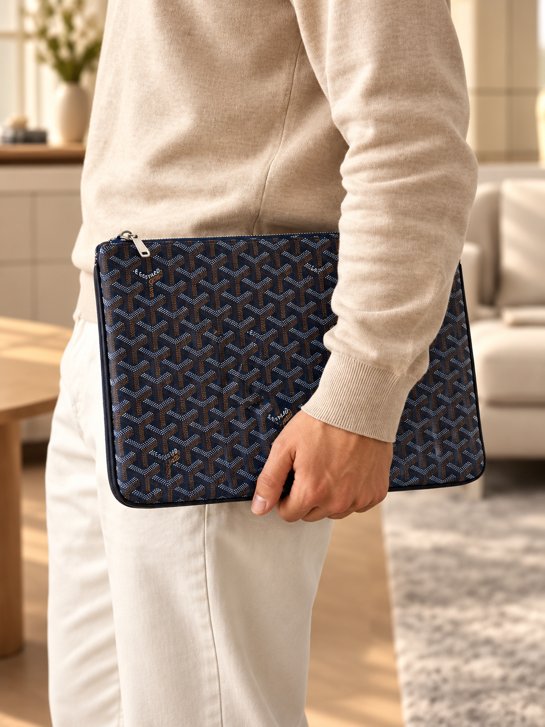 Goyard sumka eko-charmdan erkalar va ayollar uchun, klatch, barsetka erkaklar