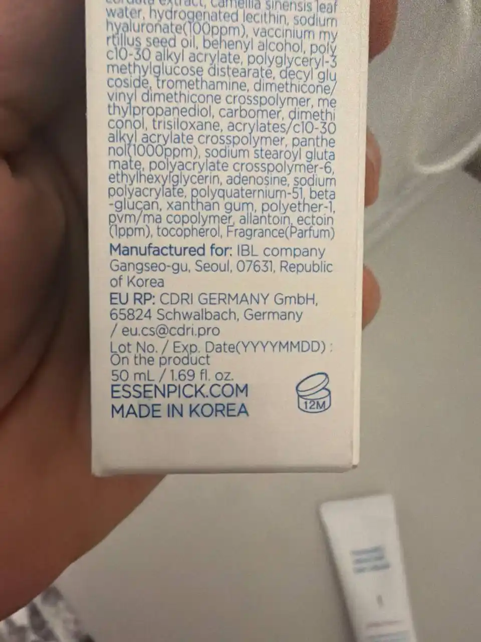 Essenpick SPF krem 50+ PA++++, namlantiruvchi va quyoshdan saqlovchi yuz kremi, 50 ml