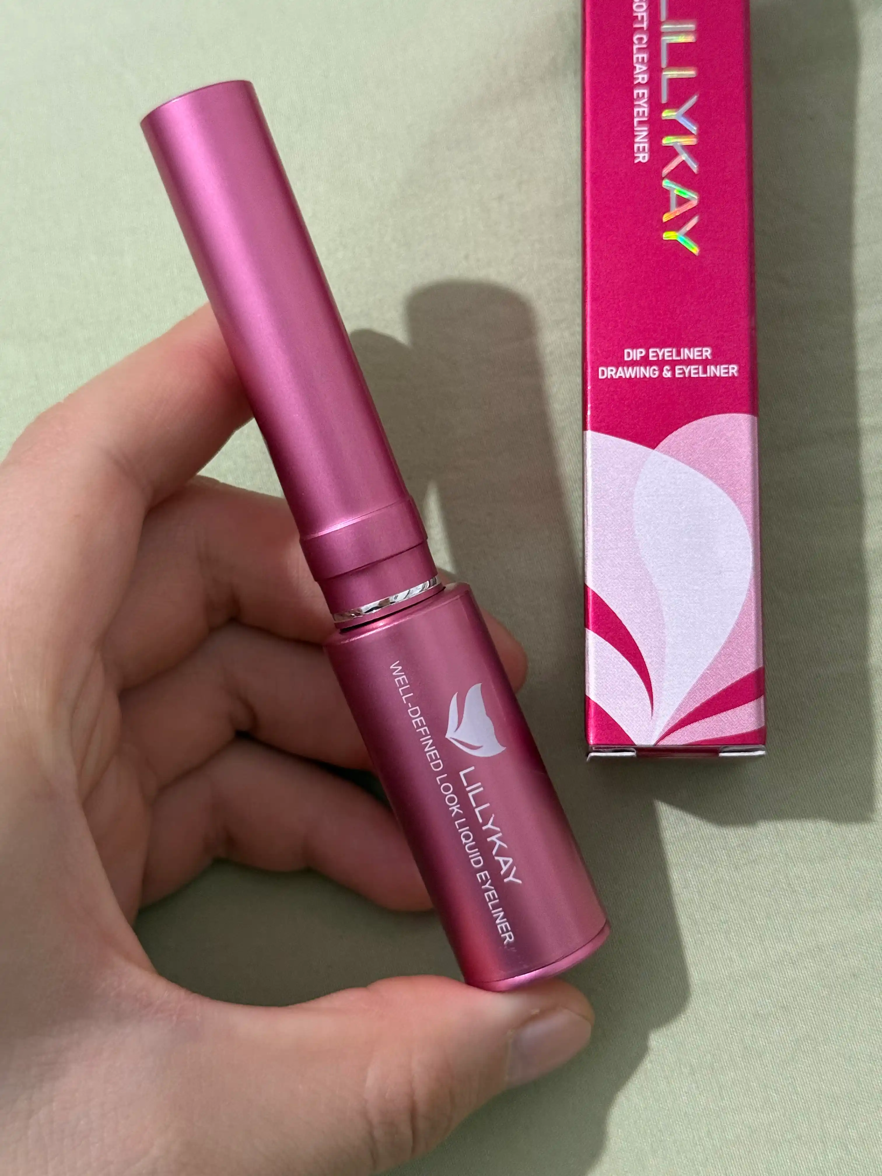 Подводка для глаз LillyKay Deep Black Eyeliner, тонкая кисточка, Корея