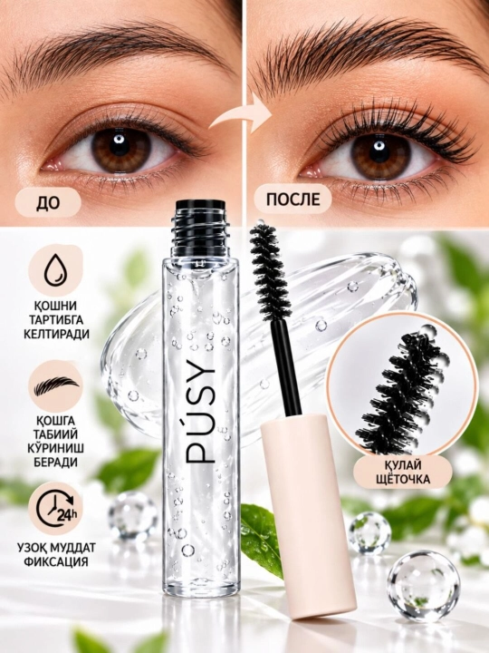 PUSY Brow Fixator Gel , fiksator, pusy fiksator 5 ml, laminatsiya effekt - 