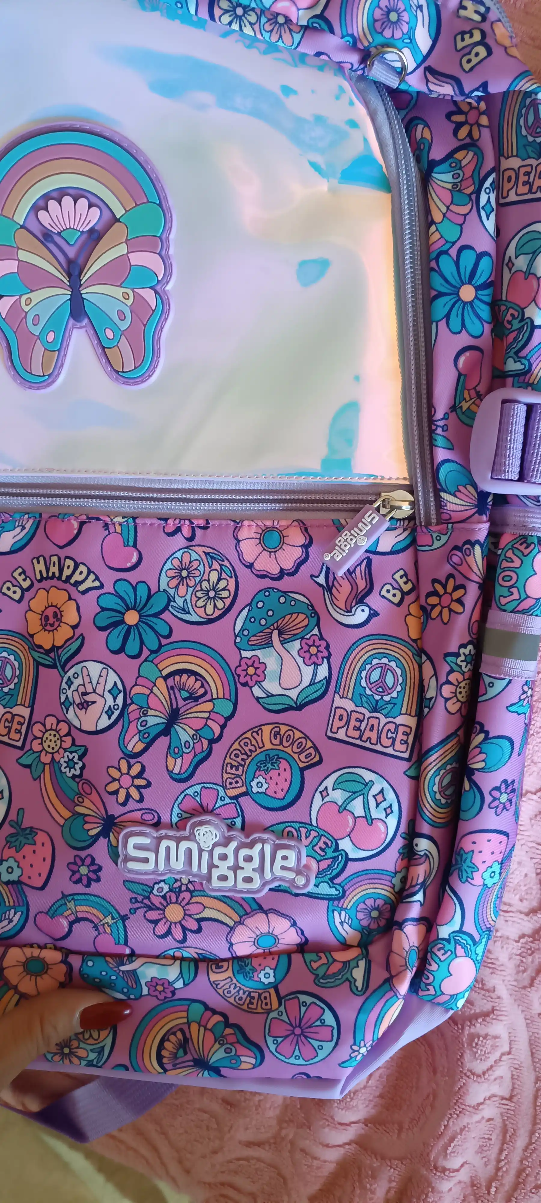 Smiggle maktab ryukzagi, ortopedik, qalamdonli, qizlar uchun, 1–4,-5-6-sinflar uchun