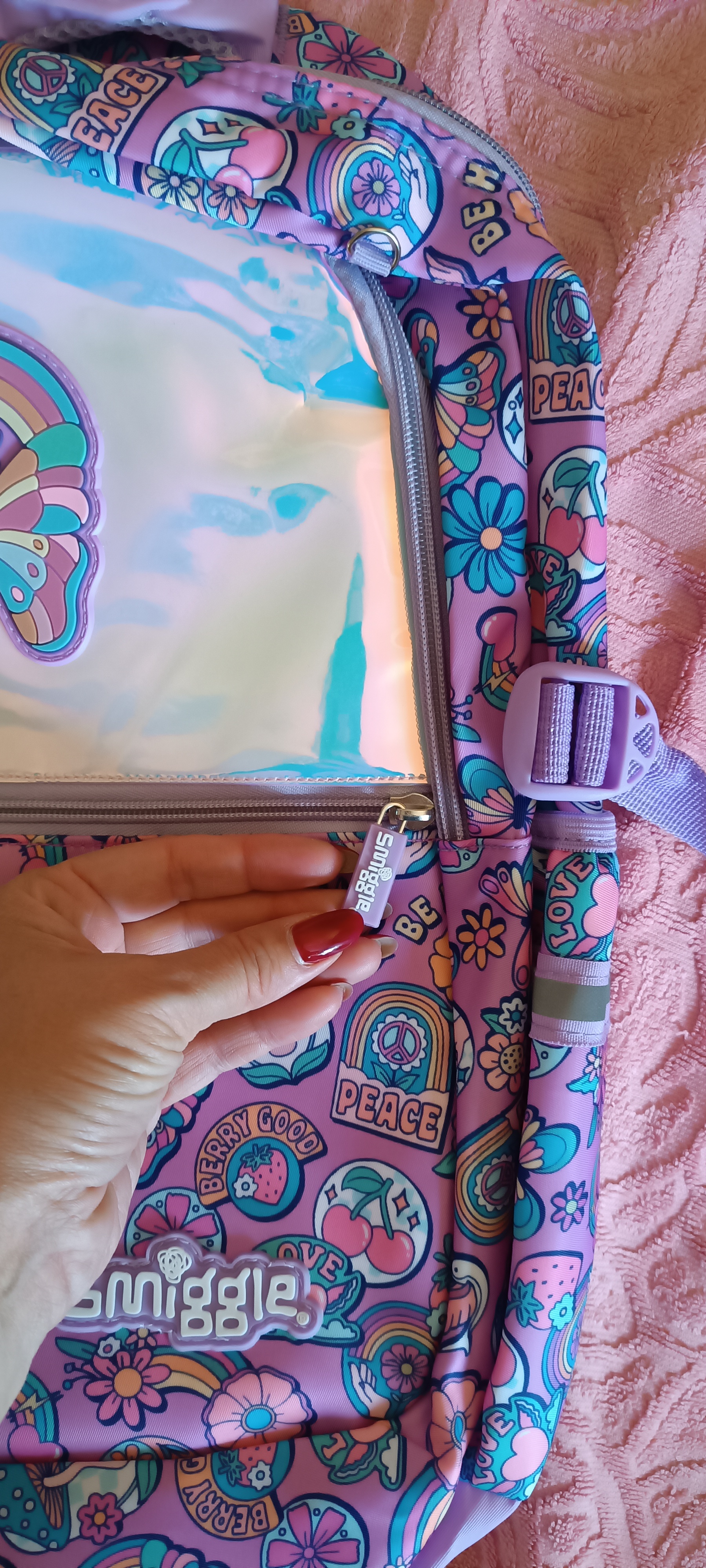 Smiggle maktab ryukzagi, ortopedik, qalamdonli, qizlar uchun, 1–4,-5-6-sinflar uchun