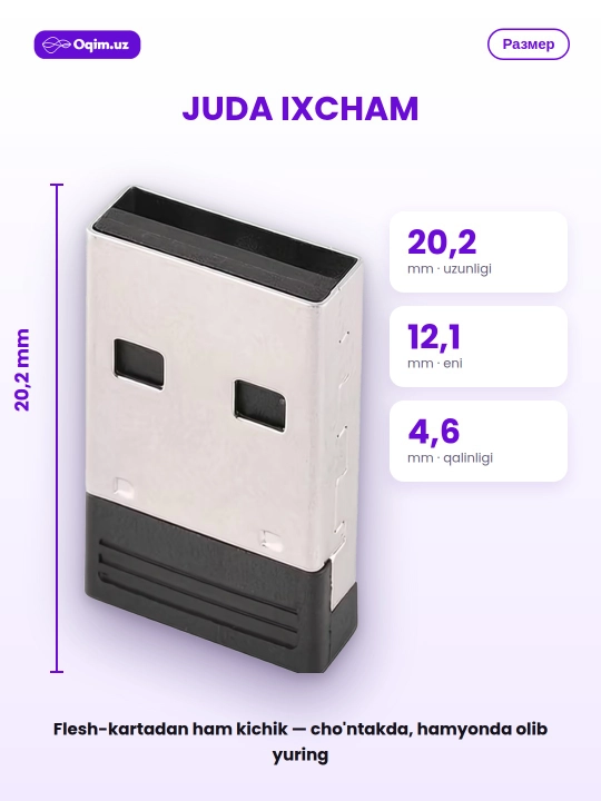 Type-C dan USB-A ga adapter, mini, metall, zaryadlash va ma'lumot uzatish uchun o'tkazgich