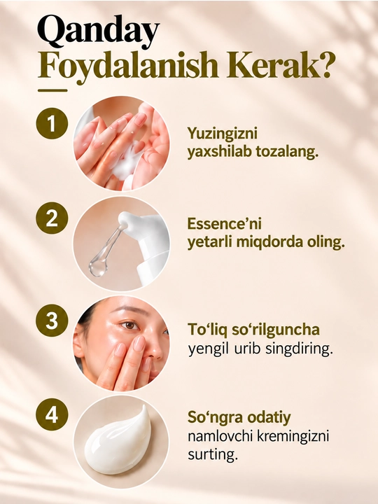 Yuz uchun serum, namlantiruvchi, baza makiyaj uchun, essensiya, ajinlarga qarshi