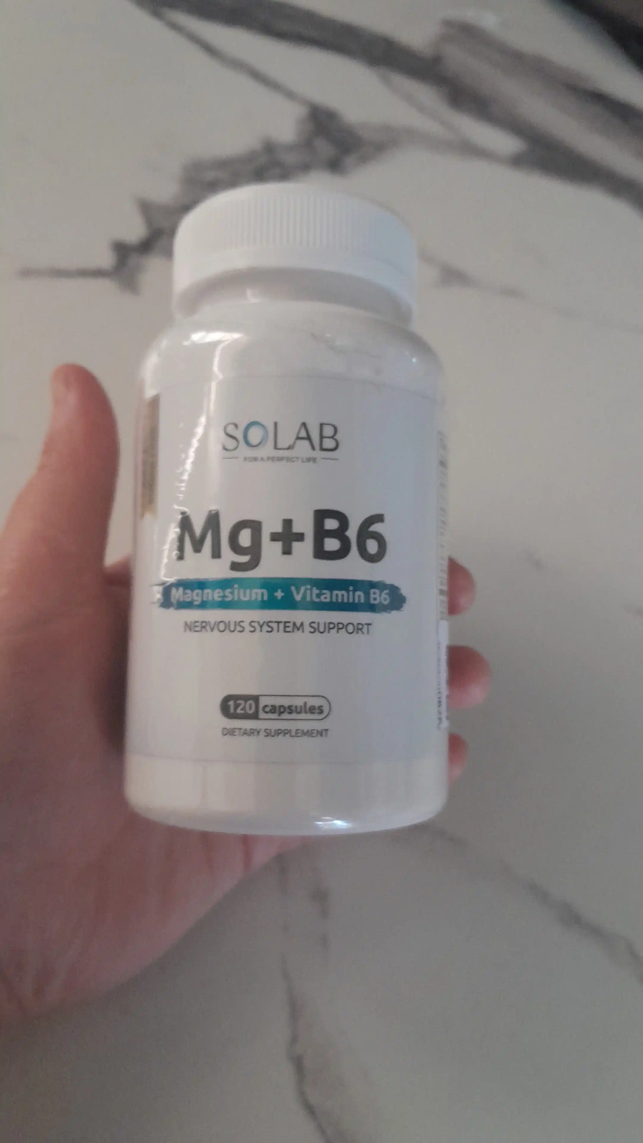 Magniy + B6 vitamini, SOLAB, 120 kapsula