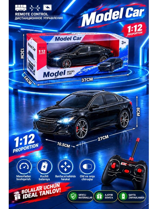 Радиоуправляемая машина Model Car 1:12, свет, движение во все стороны, 3+ - 