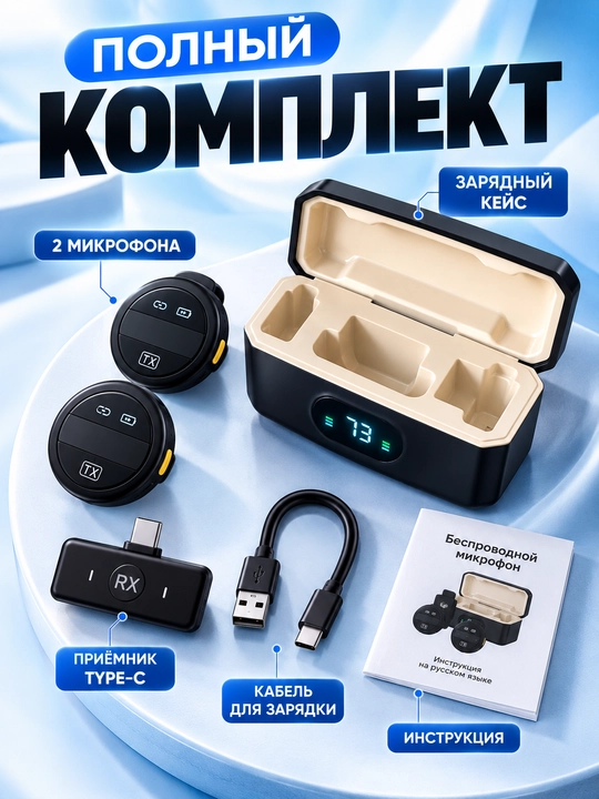 Mikrafon, mikrofon, mini mikrafon, simsiz mikrofon, petlichka, iphone va android uchun,anc