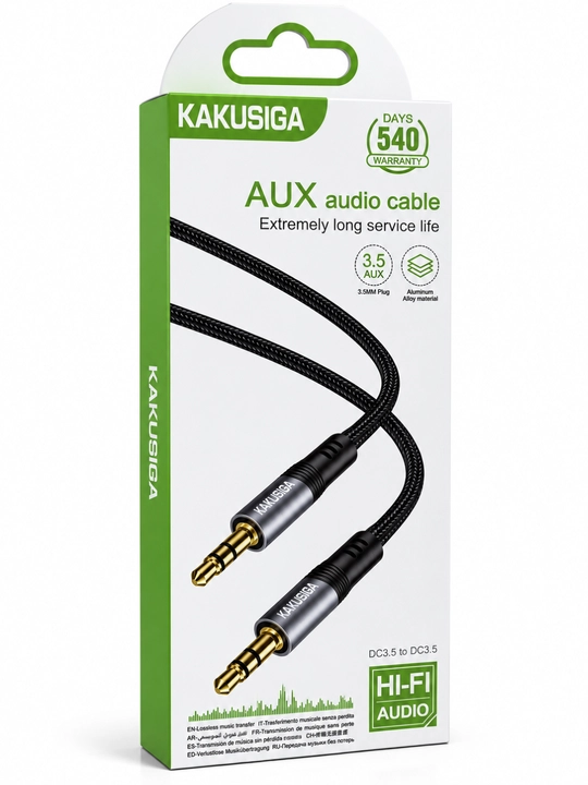 KAKUSIGA AUX кабель 3.5 мм 1 м Аудио кабель Jack 3.5–3.5 мм