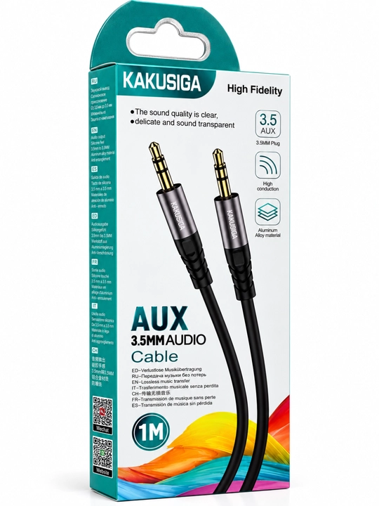 KAKUSIGA AUX кабель 3.5 мм 1 м Аудио кабель Jack 3.5–3.5 мм