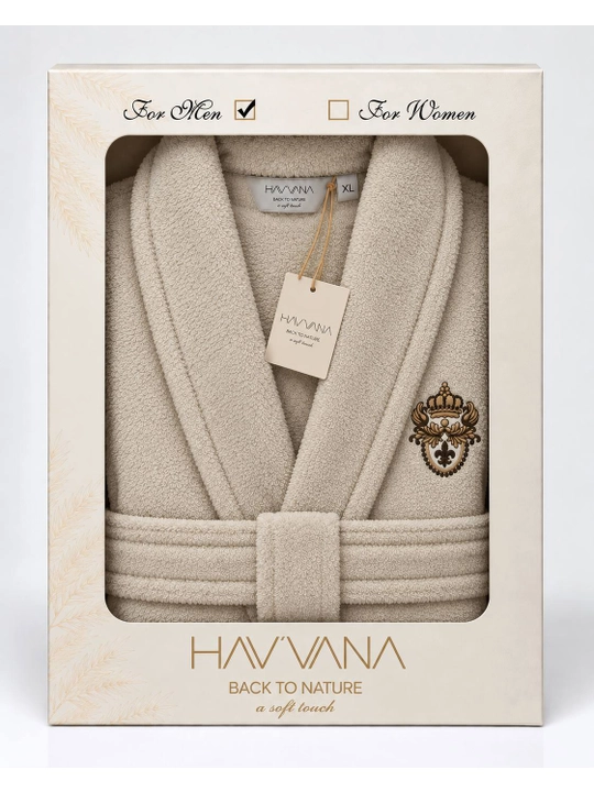 Набор халатов HAVVANA мужской и женский, 100% хлопок