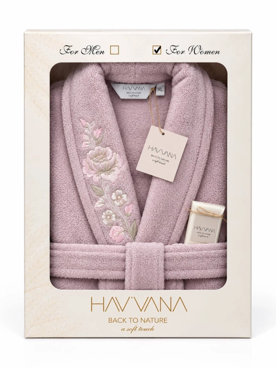 Набор халатов HAVVANA мужской и женский, 100% хлопок
