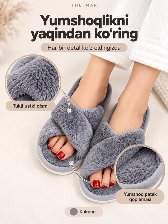 Uy shippaklari, ayollarniki, yumshoq, momiq, ochiq, kesishgan tasmali, tagcharmi EVA