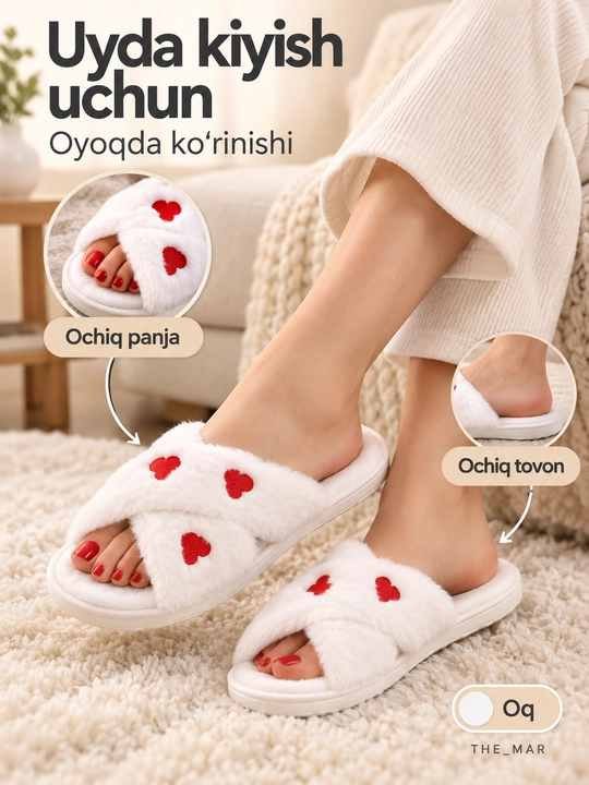 Uy shippaklari, ayollarniki, yumshoq, momiq, ochiq, kesishgan tasmali, tagcharmi EVA
