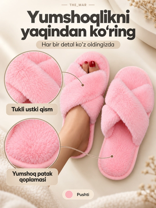 Uy shippaklari, ayollarniki, yumshoq, momiq, ochiq, kesishgan tasmali, tagcharmi EVA