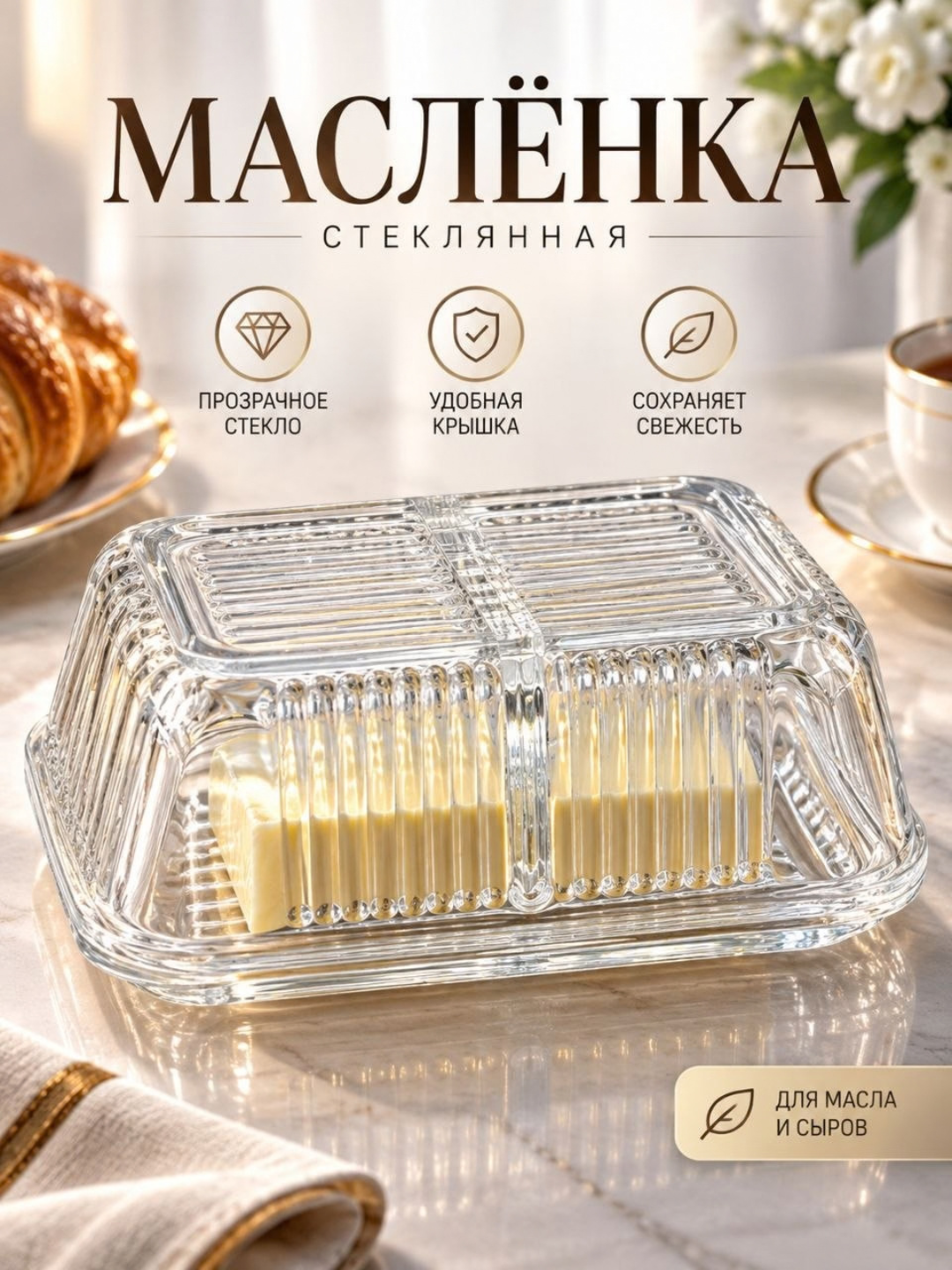 Sariyog‘ idishi — qopqoqli maslenka - 