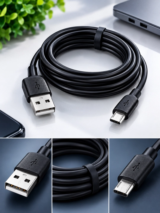 BOROFONE BX42 Micro USB kabeli, silikon, zaryadlash va ma’lumot uzatish uchun, 1,2 m, qora