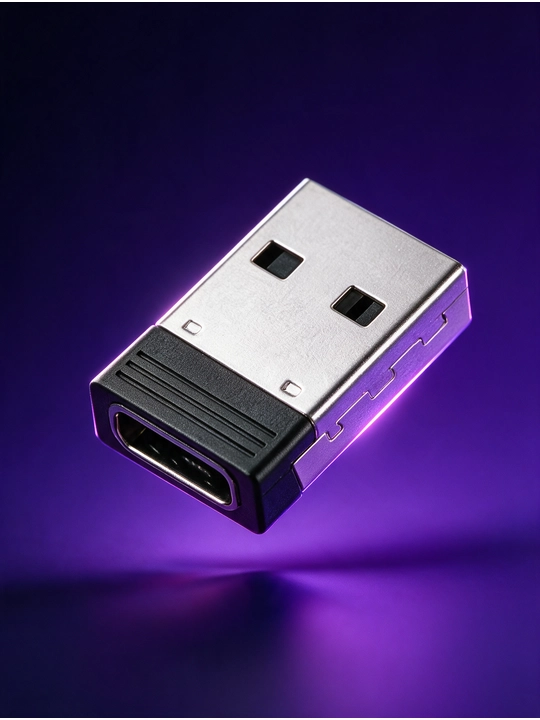 Type-C dan USB-A ga adapter, mini, metall, zaryadlash va ma'lumot uzatish uchun o'tkazgich