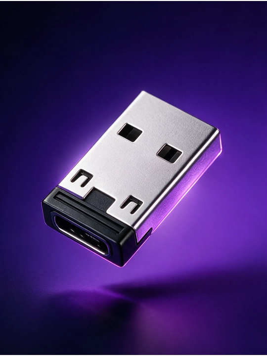 Type-C dan USB-A ga adapter, mini, metall, zaryadlash va ma'lumot uzatish uchun o'tkazgich