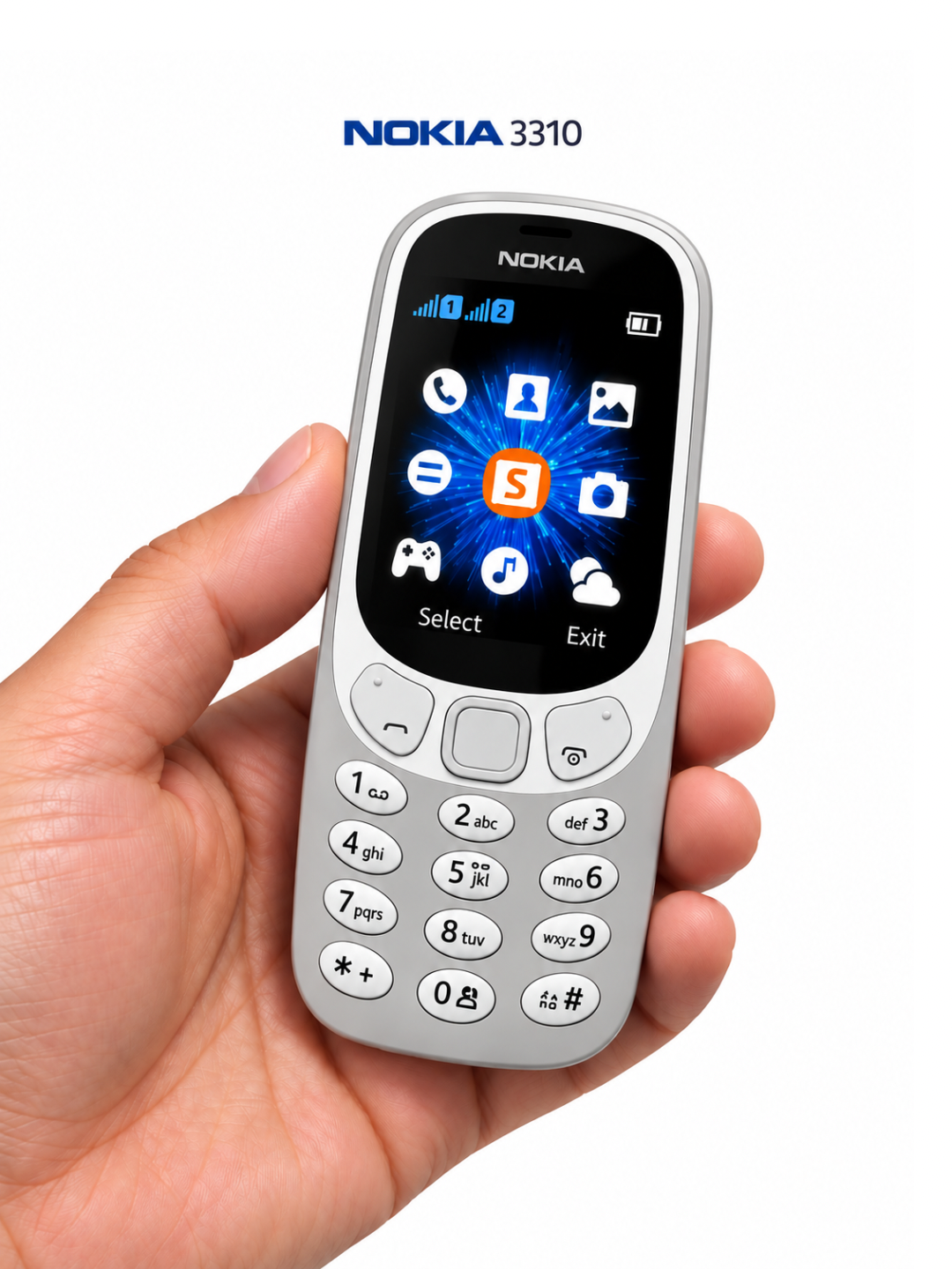 Nokia 3310 dual sim knopka telefon, legenda tugmali telefon uzimeidan o'tgan, 1200 mAh